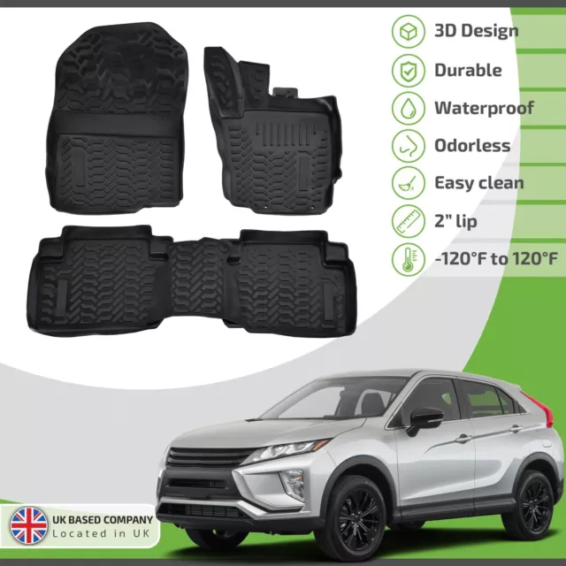 Allweather Rubber Tailored Heavy Duty Car Mats for MITSUBISHI Eclipse Cross 2017