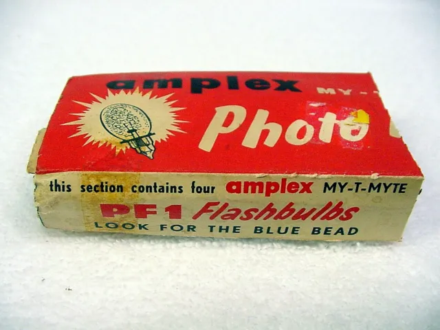 Bombillas de flash PF-1 | 4 bombillas en caja | Amplex MY-T-MIGHT | Nuevo | $9.50 |