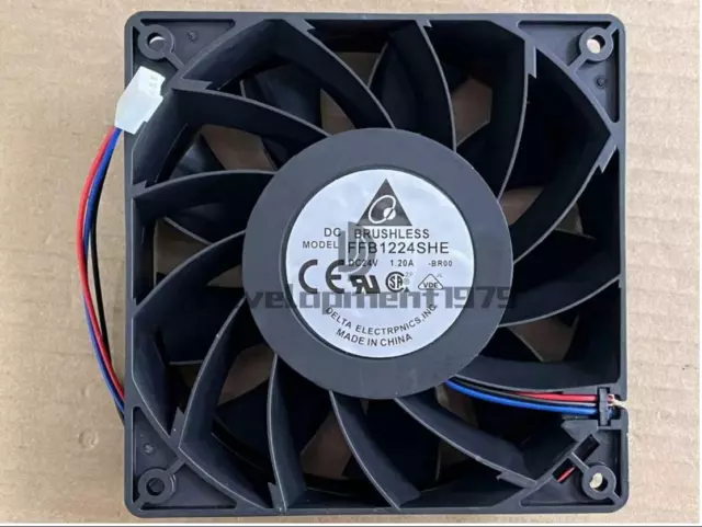 Una ventola Delta FFB1224SHE-BR00 FFB1224SHE-BROO 120 120 38 mm 24 V 1,2 A 3 pin