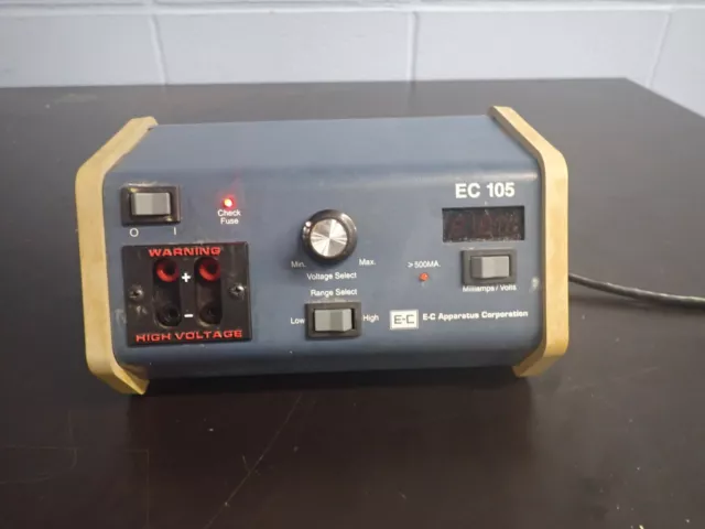 E-C Apparatus Corp. Ec-105 Electrophoresis Power Supply 120 Vac @ 1 Amp