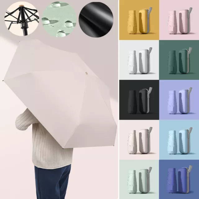 6-Folding Mini Windproof Ultra Light Pocket Parasol Umbrella Anti-UV Sun/Rain