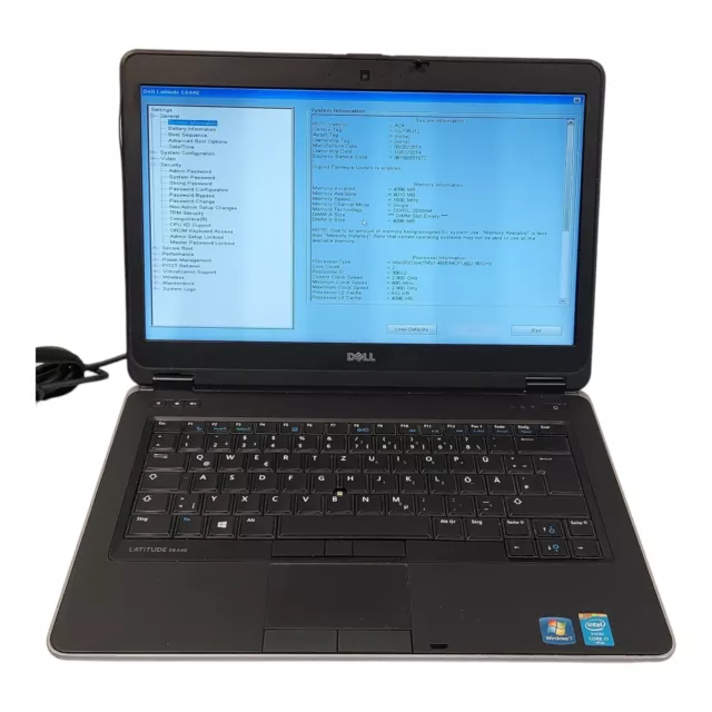 Dell Latitude E6440 / Core i7-4GEN/4GB RAM / Défectueux Pièce de Rechange/#T849