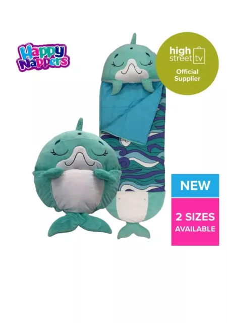 Happy Nappers Sleeping Bag Plush Toy 2 in 1 Disco Dolphin Design