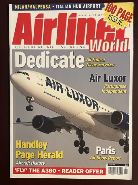 AIRLINER WORLD MAGAZINE Dedicate, Air France Niche Services, Paris August 2005