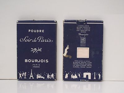 POUDRE SOIR DE PARIS BOURJOIS BUSTA CON PRODOTTO ORIGINALE ANNI 50/60 