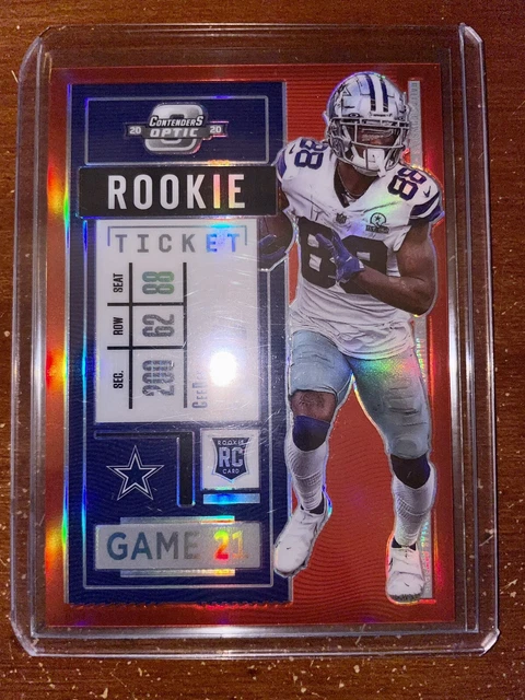 2020 Panini CONTENDERS OPTIC CeeDee Lamb ROOKIE Ticket RED 064/125 SP RC No. 65