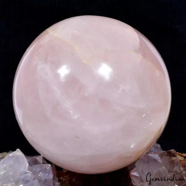 5980 Cts Large Natural Pink Rose Quartz Crystal Sphere Healing Ball Chakra Decor 2