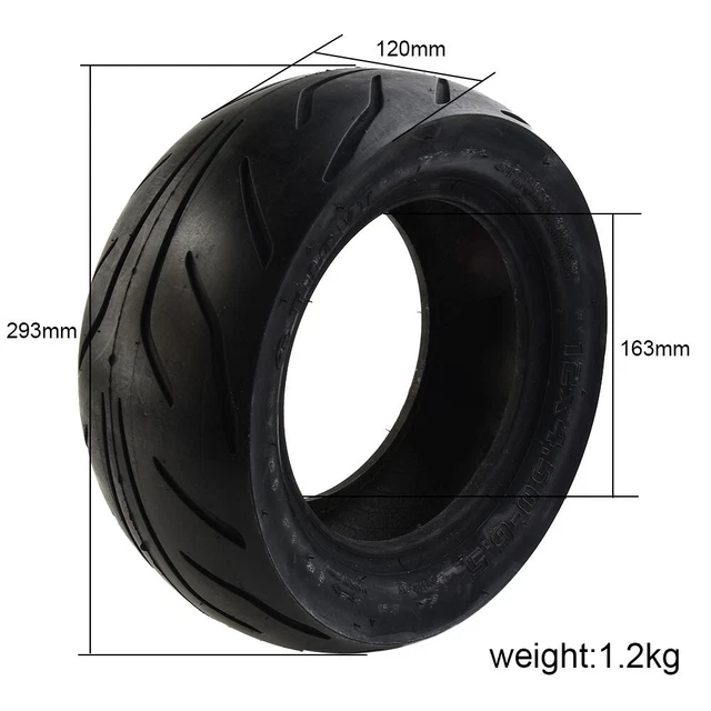 TEmkin Scooter Elettrico Ruota Piena Pneumatico tubeless da 11 Pollici 90/65‑6.5 Ruota in Gomma sottovuoto Pneumatici per Bici elettrici Resistenti all'Usura ispessiti