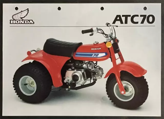 HONDA ATC70 ALL TERRAIN MOTORCYCLE Sales Spec Leaflet DEC 1981