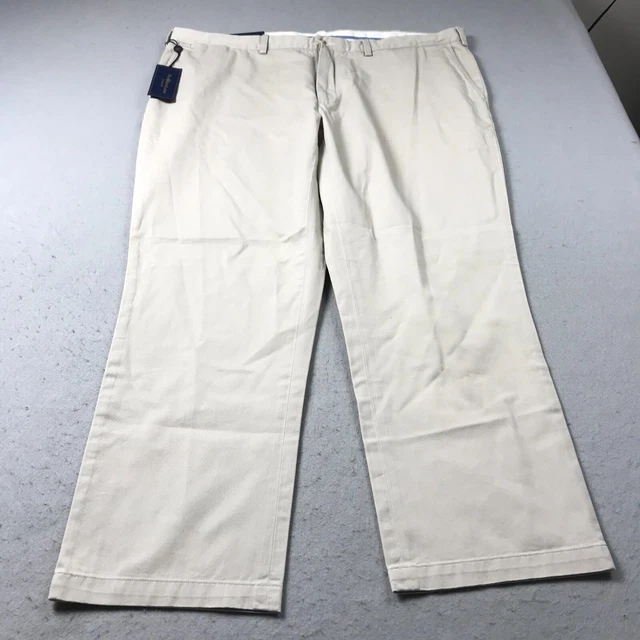 Polo Ralph Lauren Pants Mens 44Bx30 Beige Khaki Classic Fit Chino Flat Front NWT