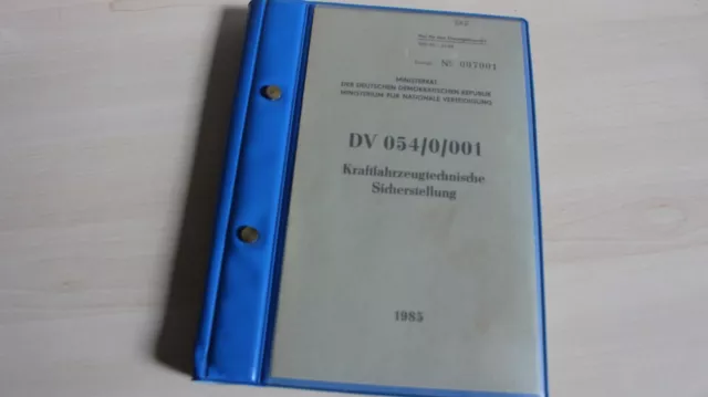 NVA DDR Dienstvorschrift / Handbuch " Kraftfahrzeugtechnische Sicherstellung "