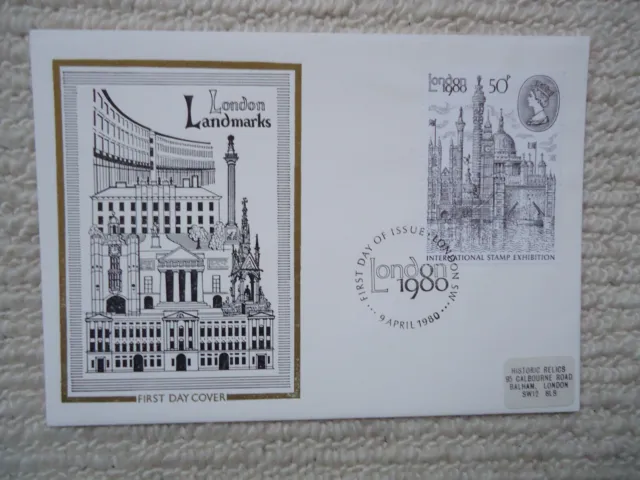 1980 HISTORIC RELICS LONDON LANDMARKS  First Day Cover London 1980 postmark
