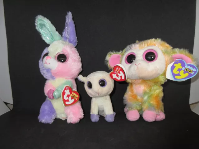 Ty Beanie Boos Easter Blossom Lamb Lily Lamb Bloom Bunny New with tags