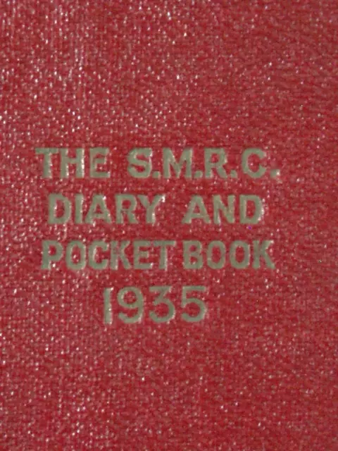 Soc. Min. Rifle Clubs. 1935 DIARY & POCKET  BOOK + PENCIL. Adverts. V.G.  Scarce