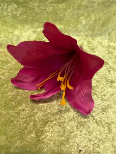 5 Stück Lilie Blütenkopf 13x16cm Künstlich Seidenblumen Kunstblume Dekoration