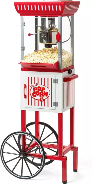 Popcorn Maker Machine - Professional Cart with 2.5 Oz Kettle Makes up to 10 Cups