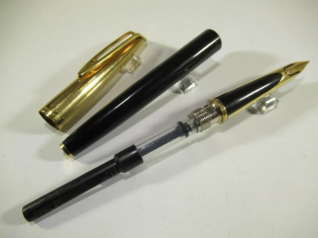Stylo Plume Waterman CF Rare - Corps Gris-bleu & Chrome - Plume En Or Massif 18 Carats - Occasion