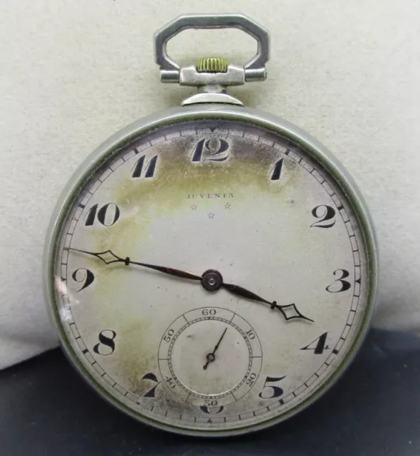 Montre Ancienne Gousset JUVENIA Mouvement Mécanique Old Pocket Watch