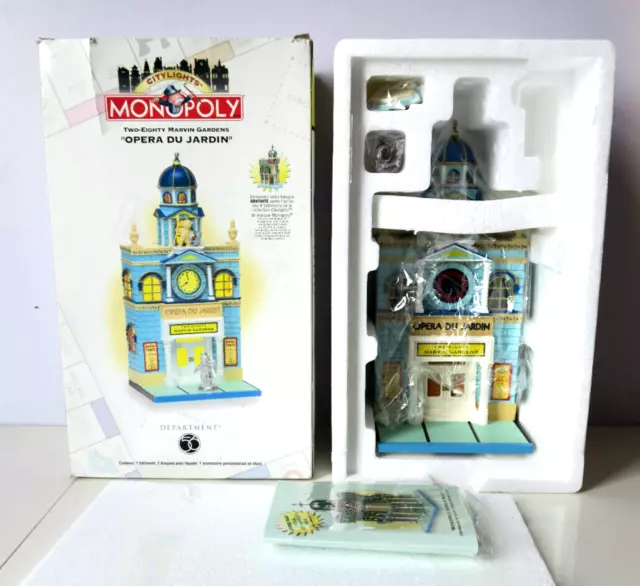 Dept. 56 Monopoly City Lights Opera Du Jardin Two-Eighty Marvin Gardins