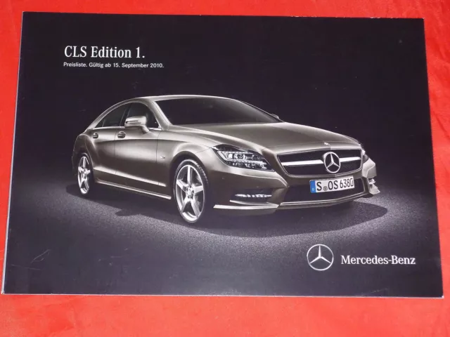 MERCEDES C218 CLS 350 "Edition 1" Sondermodell Prospekt Brochure Depliant 2010