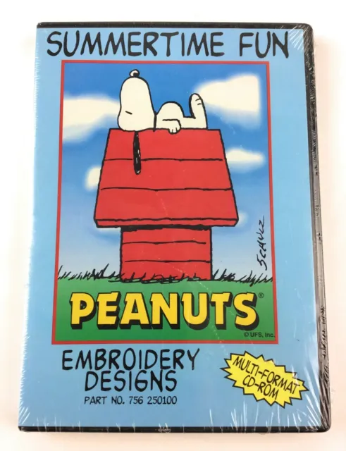 CD Peanuts Snoopy Charlie Brown Bordado Diseños Verano Diversión Multiformato