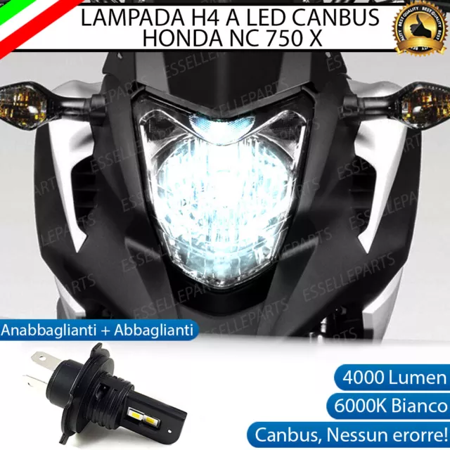 Lampada Led H4 Canbus 4000 Lm Per Honda Nc 700 X Nc 750 X 2011-2015 6000K