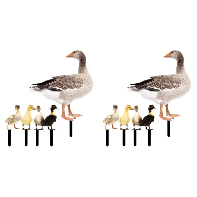 2 Sets Figurines D'animaux De Jardin Déco Extérieur Acrylique