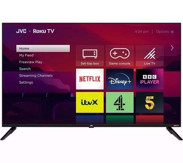 JVC LT-43CR330 Roku TV 43" Smart Full HD HDR LED TV