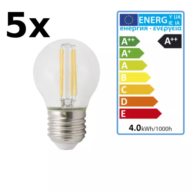 5Stk XQ-lite LED Leuchtmittel warmweiß matt Glühbirne Ersatzbirne E27 NEU