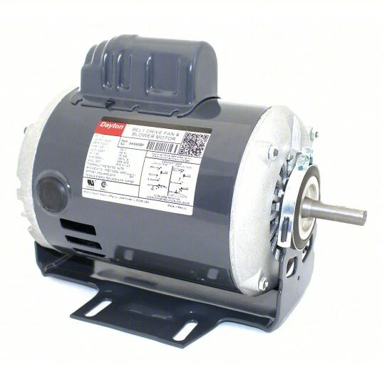 Dayton 6K965 Belt Drive Blower Motor, 1/2 Hp, 115/230V Ac, 1-Phase, Odp, New!