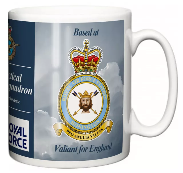 RAF 3 Tactical Police Squadron Mug, Crest Motto, Honington Base Royal Air Force 3