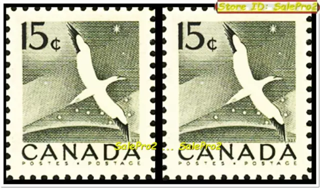 2x CANADA 1954 CANADIAN WILDLIFE WEEK MINT FV FACE 30 CENT MNH RARE STAMP LOT