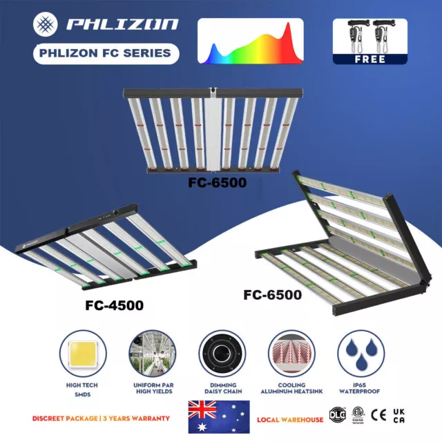 Phlizon FC 4800 6500 8000 LED Grow Light Strip Sunlike Full Spectrum Commercial