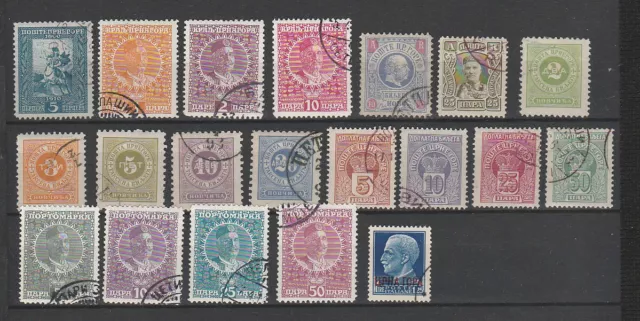 Monténégro lot de timbres  oblitérés   avant 1940  a étudier 2