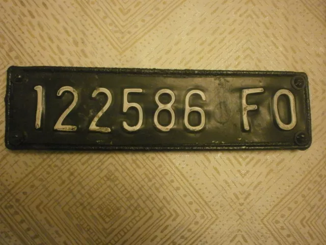 ITALY FORLI VINTAGE 1960s FRONT LICENSE PLATE AND FRAME