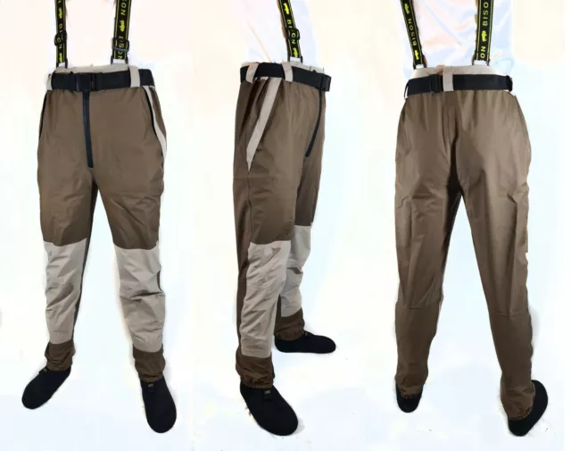 Bison Breathable Stocking Foot Fishing Waist Waders M, L, Xl, Xxl, Xxxl