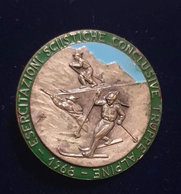 Distintivo Esercitazioni Sciistiche Conclusive Truppe Alpine 1968