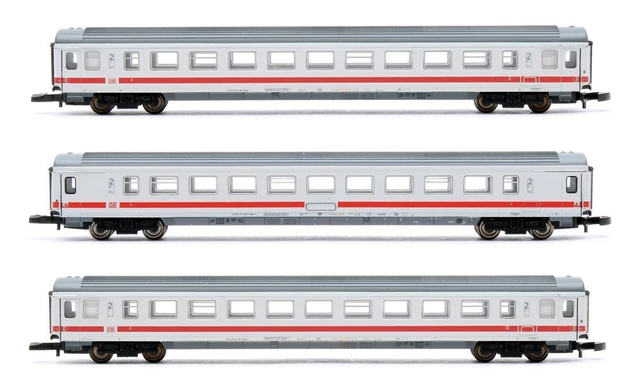 2 Rake Train MARKLIN 'Z' GAUGE Rake Of 3 87732 Db 2Nd Class Express Train Coaches £ ...