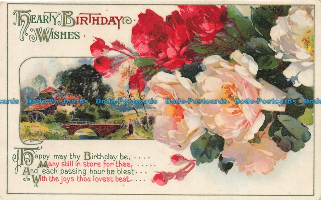 R667740 Hearty Birthday Wishes. Wildt and Kray. Series No. 2918