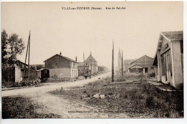 VILLE SUR TOURBE - L' Argonne - Marne - CPA 51 - rue de Bel Air