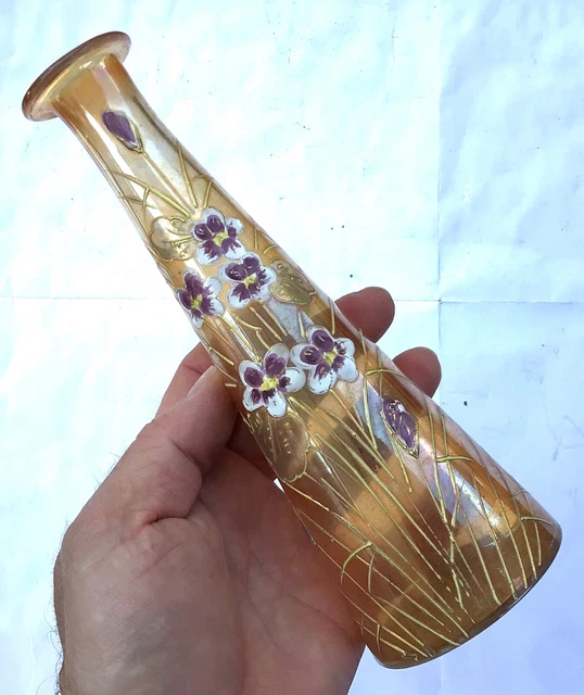 Ancien Vase Art Nouveau Décor Floral New Art Bowl Jugendstildekor Floral Vaso