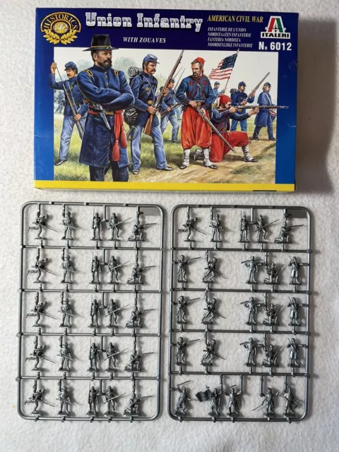 Italeri 6012 American Civil War Union Infantry With Zouaves 1/72 Scale Model Kit