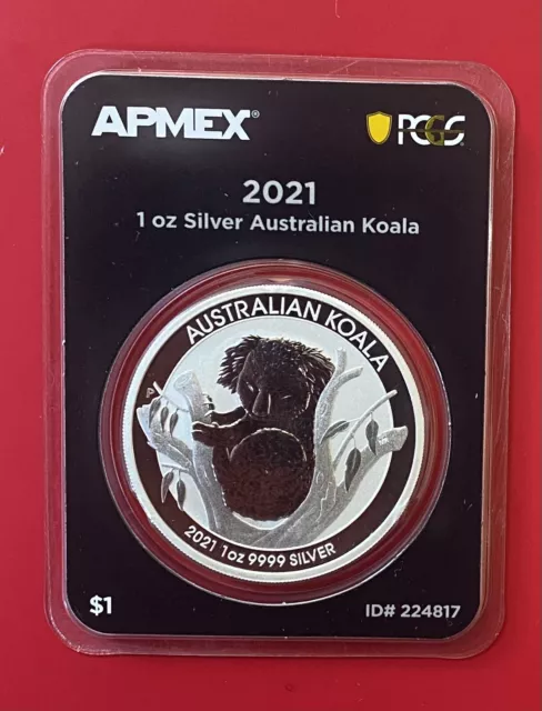 Australien - 1 Dollar 2021 - Koala - APMEX - 1 Oz Silber ST