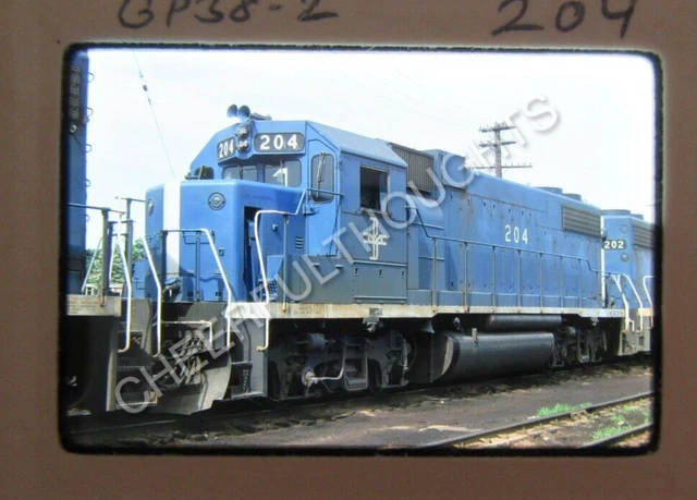 Original '75 Kodachrome Slide DH Delaware Hudson 204 GP38-2 Mechanicville  38S47