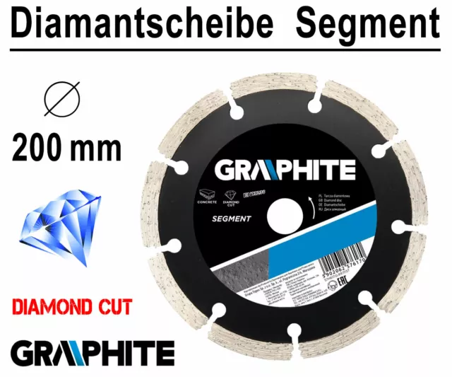 Diamanttrennscheibe Diamantscheibe Für Fliesenschneider Ø 200mm x 25,4mm SEGMENT