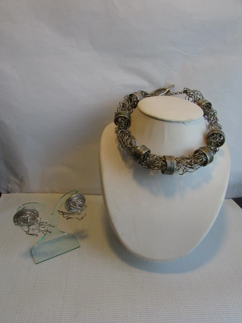 Parure Vintage Jacky De G - Collier Et Boucles D'Oreilles Années 90 - État Superbe