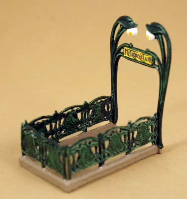 J Carlton Gault French Miniature Paris Metro Entrance Art Nouveau Metropolitain