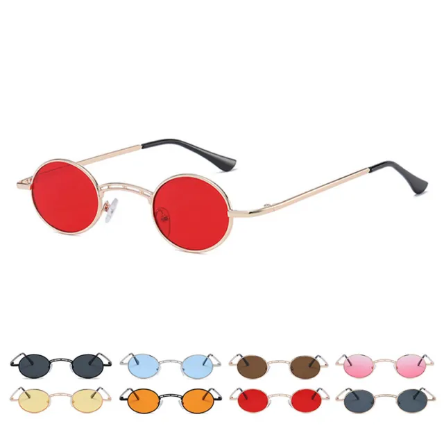 Vintage Oval Sunglasses Men Women Small Oval 80's Retro Stylish Round Eyeglasses
