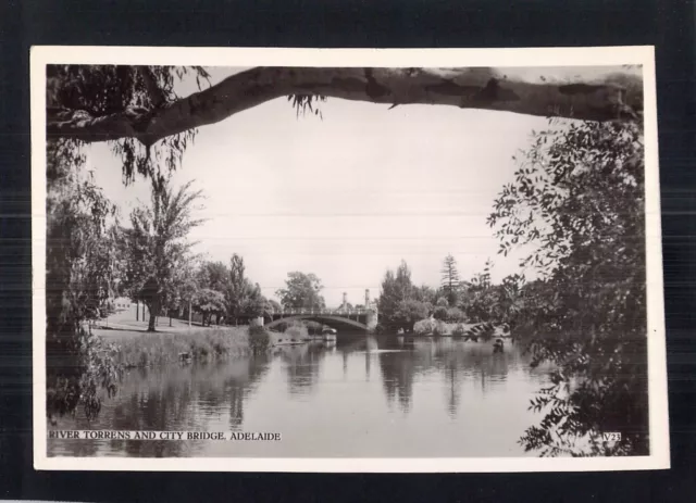 D3521 Australia SA Adelaide City Bridge River Torrens RP vintage postcard