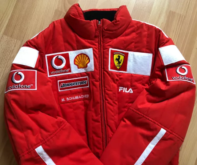 Michael Schumacher Scuderia Ferrari F1 Marlboro personal Puffa Jacket Fila Rare